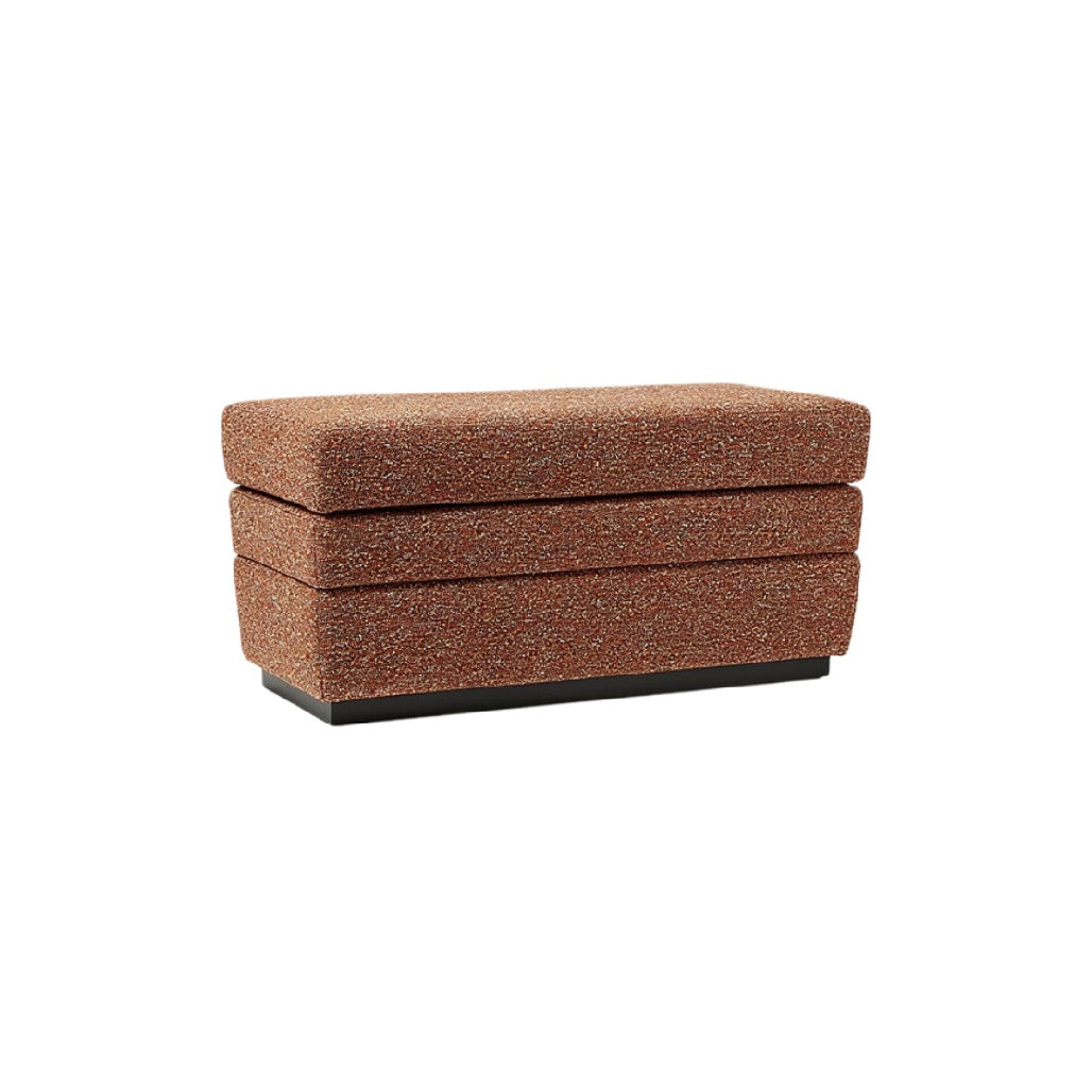 **Sofa podnóżek z trzema sekcjami w kolorze brązowym**